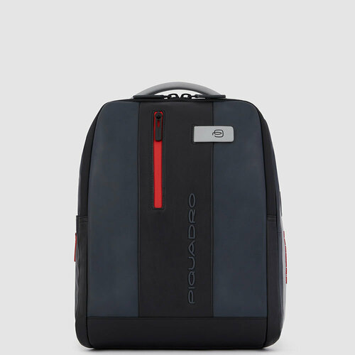 Рюкзак PIQUADRO, фактура гладкая, черный, красный (серый/черный/красный)