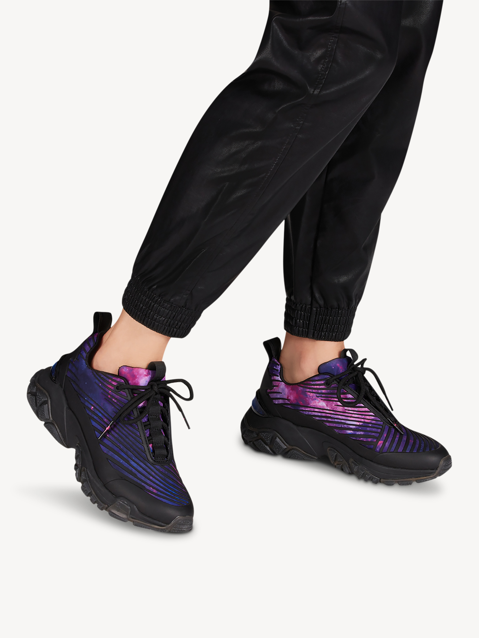 Ботинки на шнурках женские 5 AW20 (черный комб.) - изображение №1