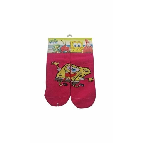 Носки Super socks Губка Боб, 2 пары, красный (красный/розовый/зеленый/желтый) - изображение №1
