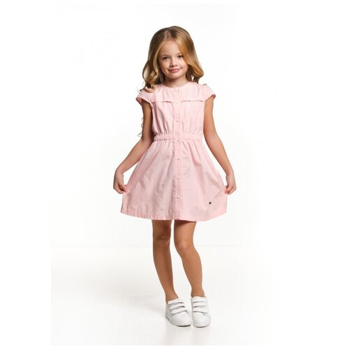 Платье Mini Maxi, хлопок, однотонное, розовый
