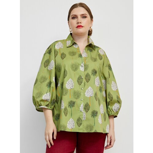 Блуза  Indossero, зеленый - изображение №1