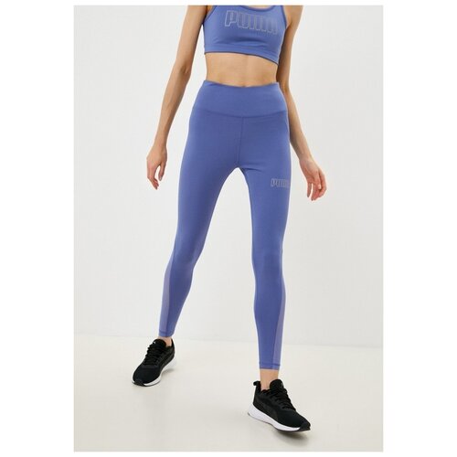 Легинсы PUMA Active ESS Leggings Poly W, черный (черный/фиолетовый) - изображение №1