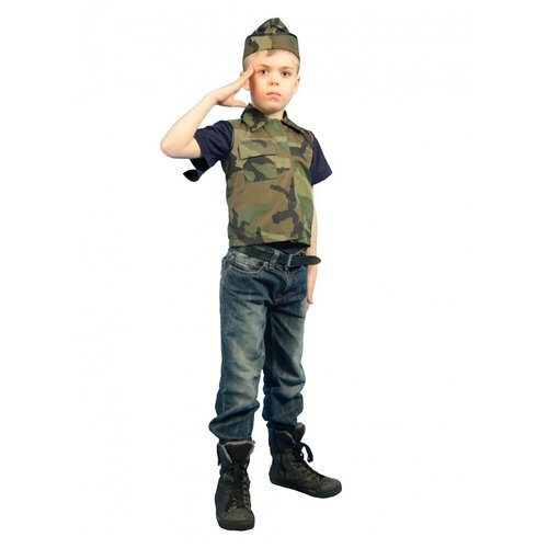 Детский костюм солдата (7350) 128-134 см (коричневый/хаки)