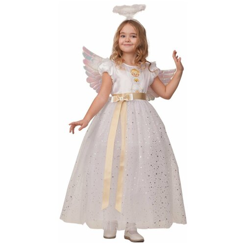 Детский костюм "Ангел" (13426), 128 см (белый/мультицвет)