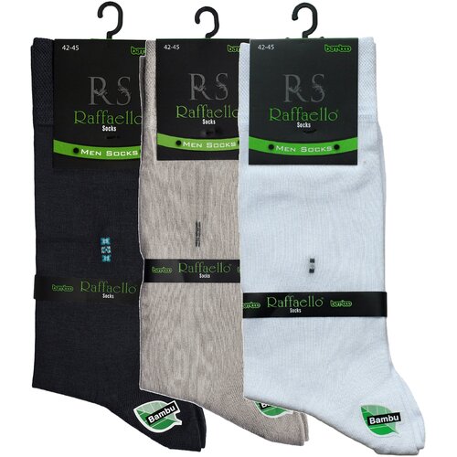 Носки Raffaello Socks, 3 пары, серый (серый/синий/белый/тёмно-синий)