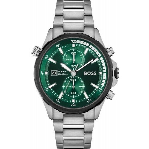 Наручные часы BOSS Hugo Boss HB1513930, зеленый, серебряный (зеленый/серебристый)