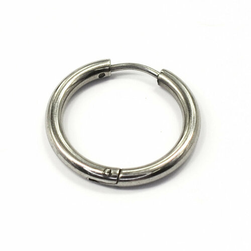 Серьги конго , размер/диаметр 14 мм., серебряный (серебристый) - изображение №1