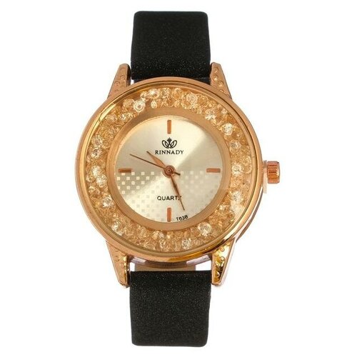 Наручные часы Часы наручные женские "Фелиция", циферблат d-3.2 см, черные, черный