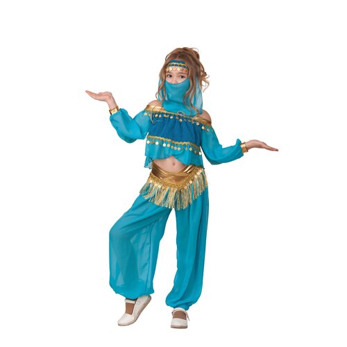 Карнавальный костюм Батик Принцесса Востока (голубой/золотистый)