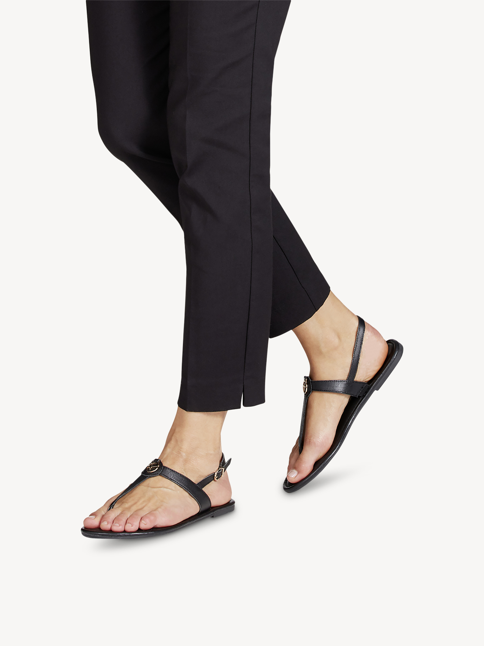 Туфли летние открытые жен. (черный) - изображение №1