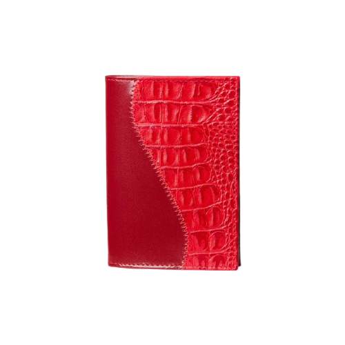Для паспорта Textura, натуральная кожа, красный, бирюзовый (красный/бирюзовый)