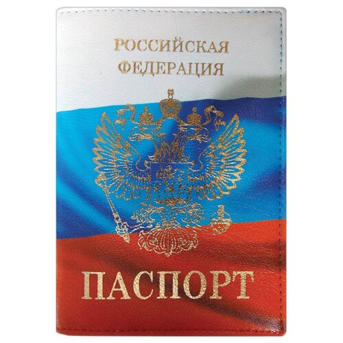 Для паспорта OfficeSpace, натуральная кожа, мультиколор (синий/красный/белый)