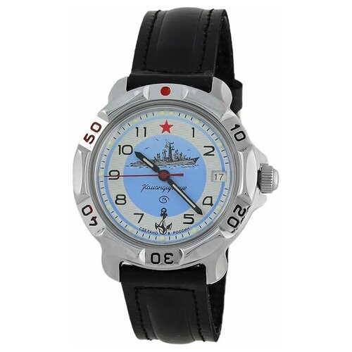 Наручные часы Восток Российские механические наручные часы Восток Командирские 811879, черный, серый (серый/черный/голубой/белый) - изображение №1