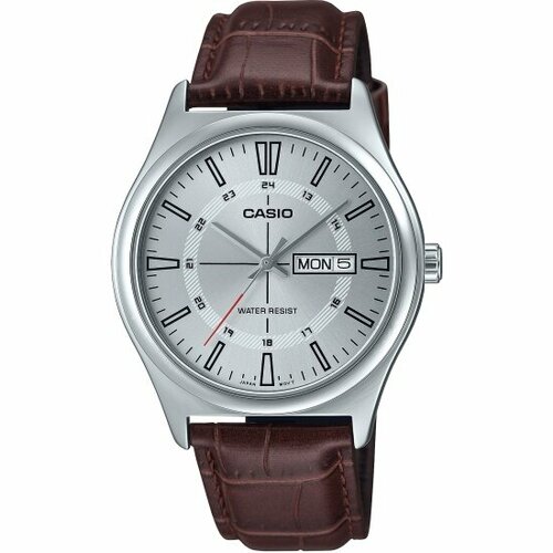 Наручные часы CASIO Collection Наручные часы CASIO MTP-V006L-7C, коричневый, серебряный (коричневый/серебристый) - изображение №1