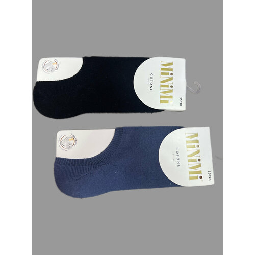 Носки MiNiMi, 2 пары, 2 уп, черный, синий (черный/синий)