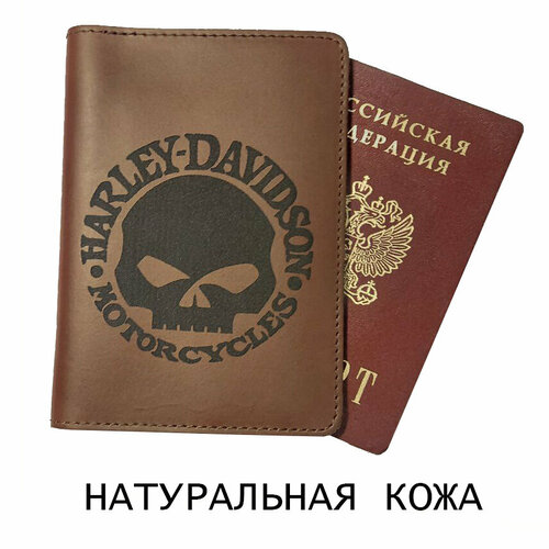 Обложка для паспорта  412075, черный (черный/коричневый)
