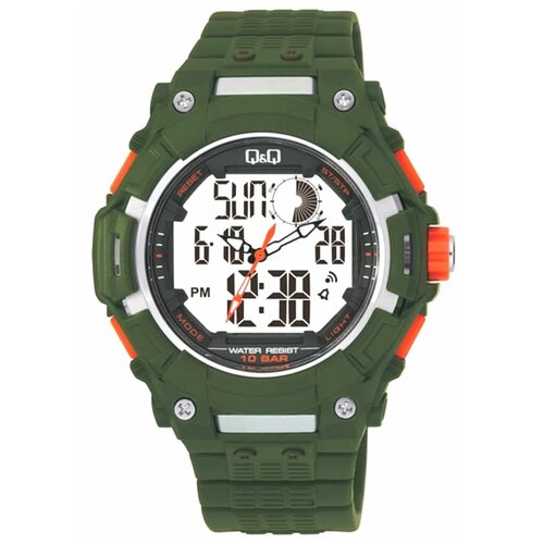 Наручные часы Q&Q Часы наручные мужские Q&Q GW80-004 Гарантия 1 год, хаки, зеленый (зеленый/хаки) - изображение №1