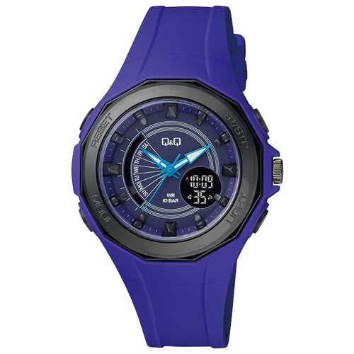 Наручные часы Q&Q GW91 J006, бесцветный, синий (синий/фиолетовый/бесцветный)