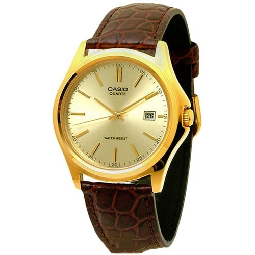 Наручные часы CASIO Наручные часы CASIO MTP-1183Q-9A, коричневый, золотой (коричневый/золотой/золотистый)
