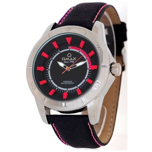 Наручные часы OMAX OMAX OAS221IR02 мужские наручные часы, черный, красный (серый/черный/красный)