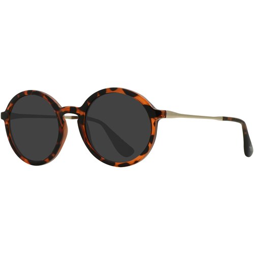 Солнцезащитные очки Forever, круглые, оправа: пластик, для женщин, коричневый - изображение №1