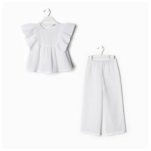 Комплект одежды Minaku, белый (бежевый/бирюзовый/белый) - изображение №1