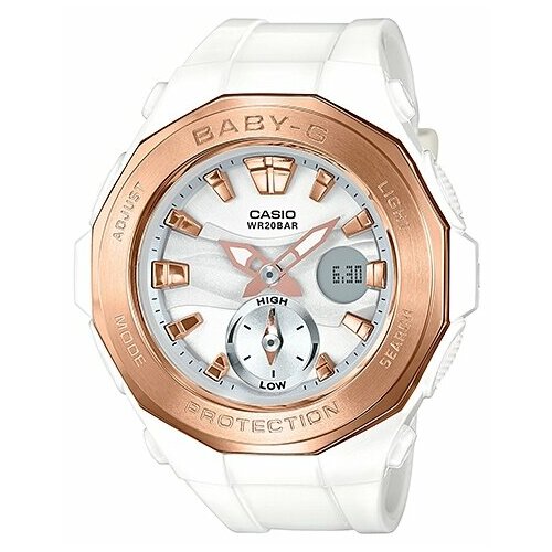 Наручные часы CASIO Baby-G BGA-220G-7A, белый, золотой (белый/золотистый)