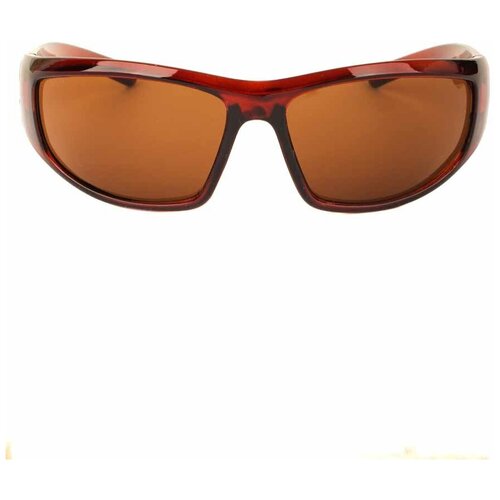 Солнцезащитные очки Kanevin, овальные, оправа: пластик, спортивные, для мужчин, коричневый