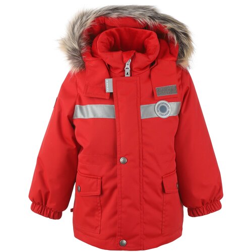 Куртка KERRY зимняя, подкладка, съемный капюшон, красный, фиолетовый (красный/фиолетовый)